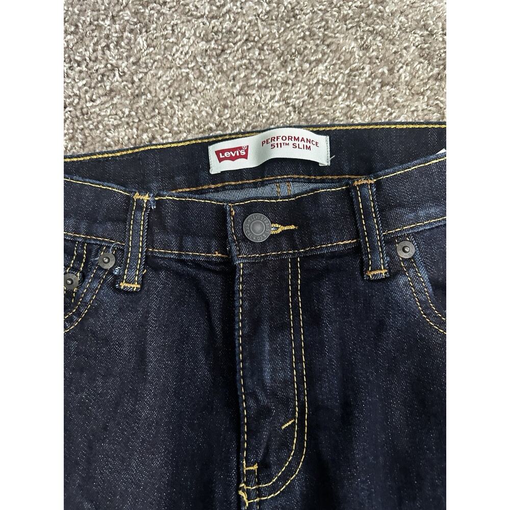 Levi's 511 Men's Jeans Blue Denim, Straight Leg, Dark Wash, Slim Fit, Size 29x32 - Picture 3 of 3